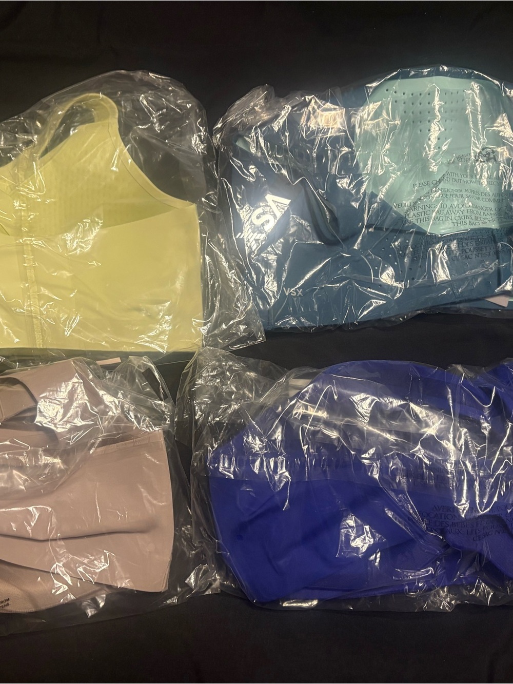 Victoria's Secret Pack of Four Seamless Bras - Lime, Teal, Mauve, Royal Blue